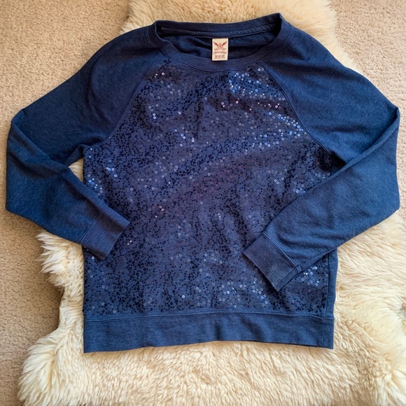 Tops - *SALE* Gorgeous Blue Sequin Top